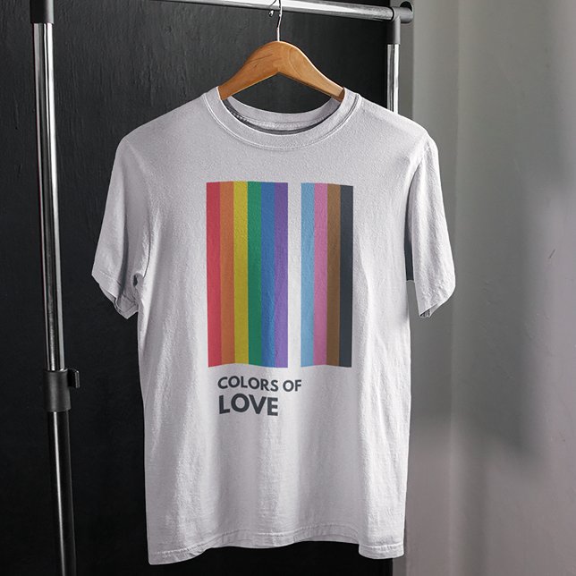 Färg i Kärlek Rainbow Rand Gay pride T Shirt (Skapare uppladdad)