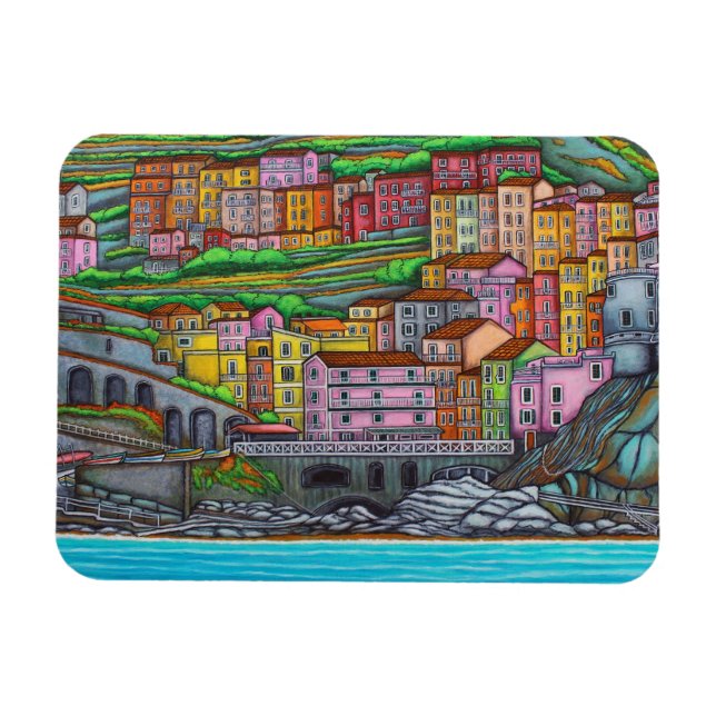 Färg i Manarola 3"x4"-fotomagnet Magnet (Horisontell)