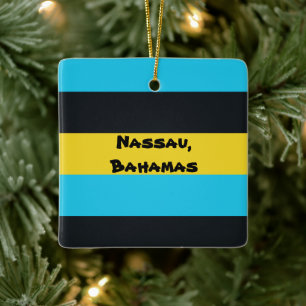 Färg i Nassau Flagga Julgransprydnad Keramik