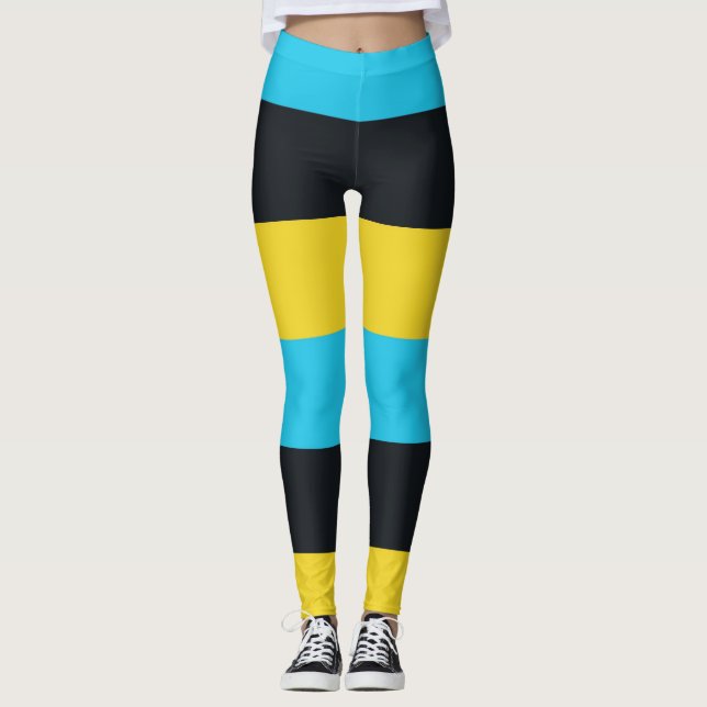 Färg i Nassau Flagga Leggings (Framsida)