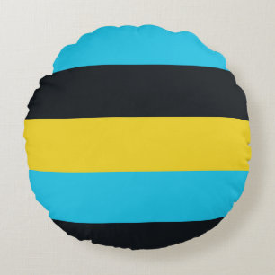 Färg i Nassau Flagga Rund Kudde
