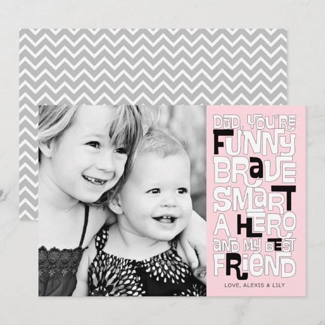 Färg i Pappa-Fars dag-kortet Inbjudningar (Fram/baksida)