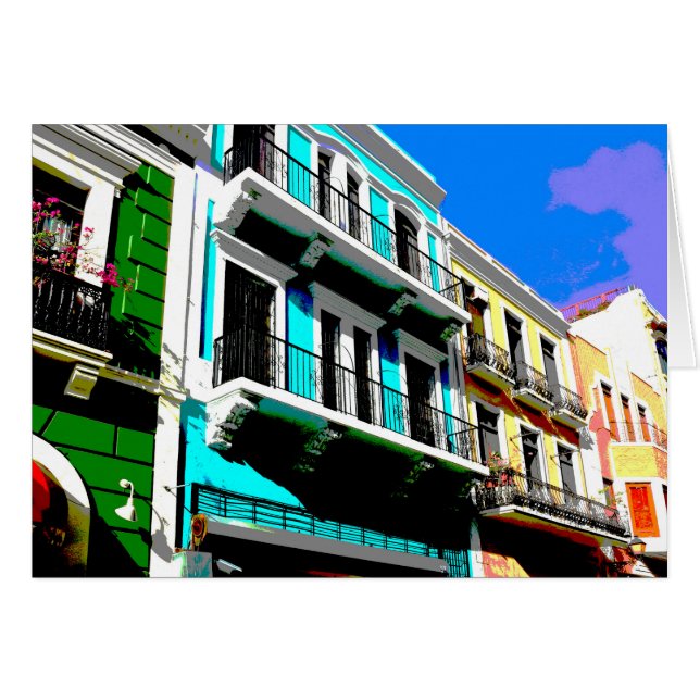 Färg i Puerto Rico OBS Kort (Framsidan Horizontal)