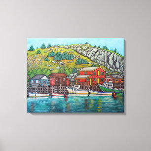 Färg i Quidi Vidi, Newfoundland av Lisa Lorenz Canvastryck