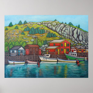 Färg i Quidi Vidi, Newfoundland av Lisa Lorenz Poster