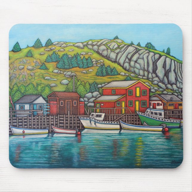 Färg i Quidi Vidi, Newfoundland Mouse Pad Musmatta (Framsidan)