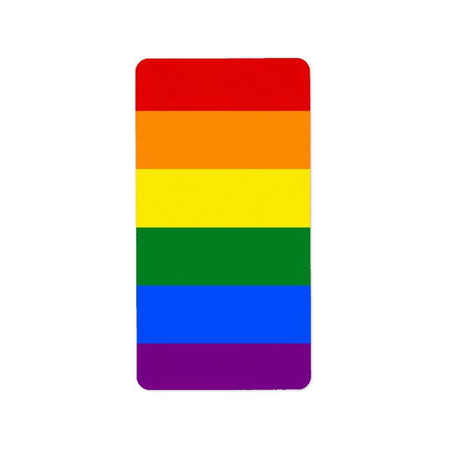 Färg i regnbågen adressetikett (Framsidan)