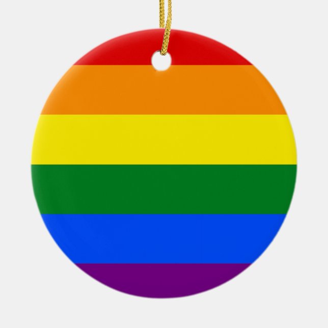 Färg i regnbågen julgransprydnad keramik (Framsidan)