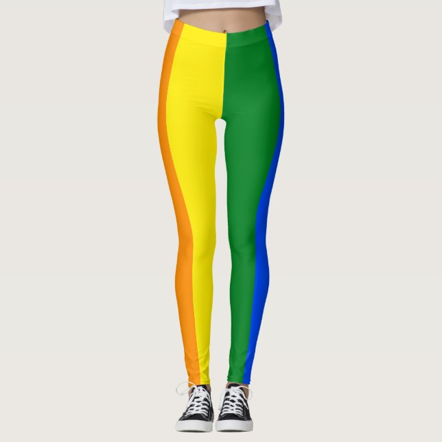 Färg i regnbågen leggings (Framsida)