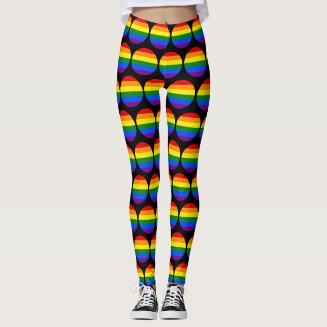 Färg i regnbågen leggings (Framsida)
