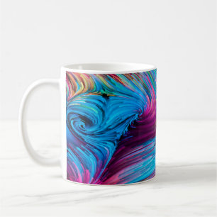 Färg i Rörelse-serien. Bakgrundsdesign för liqui Kaffemugg