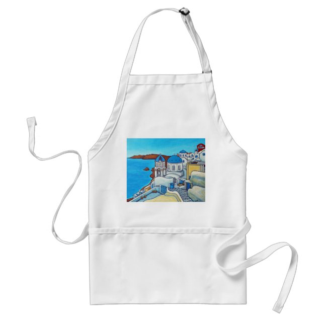 Färg i Santorini Apron Förkläde (Framsidan)