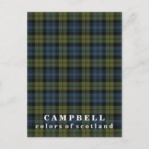 Färg i Scotland Campbell Tartan Vykort