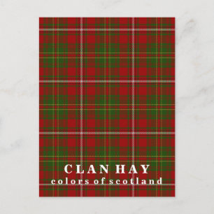 Färg i Scotland Klan Hay Tartan Vykort