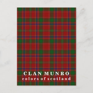 Färg i Scotland Klan Munro Tartan Vykort