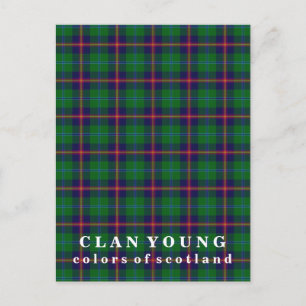 Färg i Scotland Klan Young Tartan Vykort