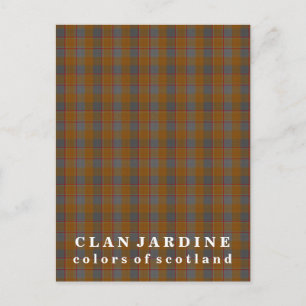 Färg i Skottlands Klan Jardine Tartan Vykort