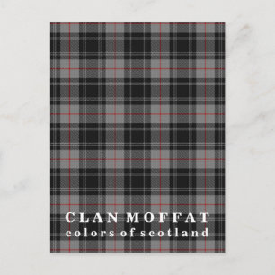 Färg i Skottlands Klan Moffat Tartan Vykort