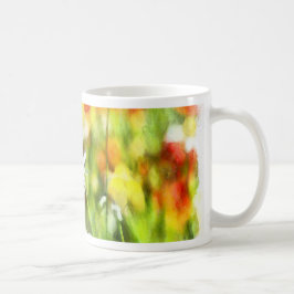 Färg i Vår på en solnydag, vattenfärg Kaffemugg