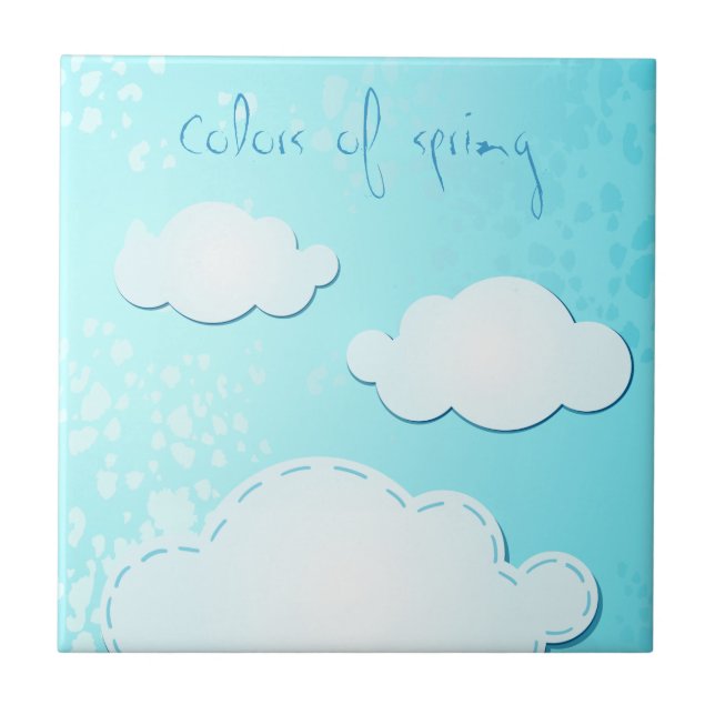 Färg i vår, panel kakelplatta (Framsidan)