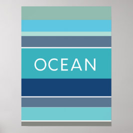 Färg i Vinkara oceanen - modern Abstrakt konst Poster