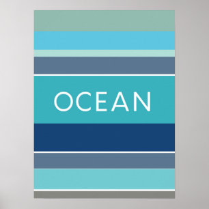Färg i Vinkara oceanen - modern Abstrakt konst Poster
