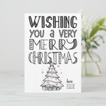 Färg-in-God jul med Träd (1)