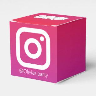 Färg InstaParty Birthday-inbjudan Presentaskar