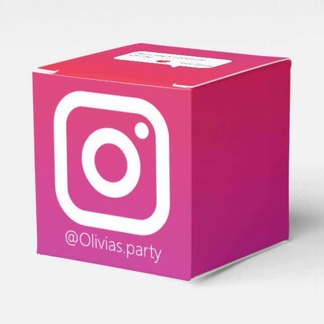 Färg InstaParty Birthday-inbjudan Presentaskar (Framsidan Sidan)