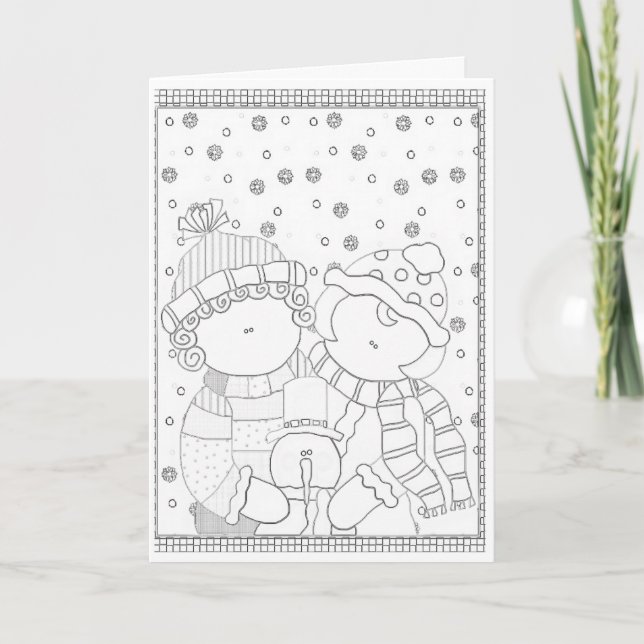Färg IT-Helgdag-julkort Hälsning Helgkort (Framsida)