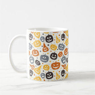 Färg Jack-O'-Lantern Ansikte Mönster Kaffemugg
