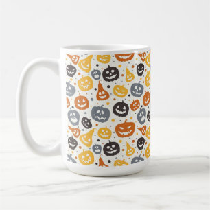 Färg Jack-O'-Lantern Ansikte Mönster Kaffemugg