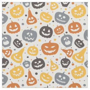 Färg Jack-O'-Lantern Ansikte Mönster Tyg