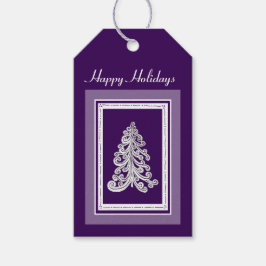 Färg Julgran för att anpassa sig Presentetikett