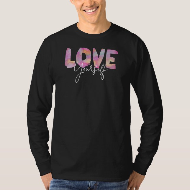 Färg Kärlek, ert eget positiva budskap om självvår T Shirt (Framsida)