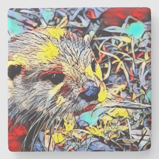 Färg Kick - Otter Underlägg Sten (Framsidan)
