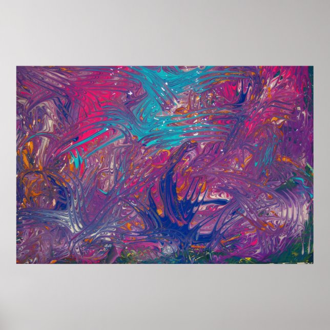 Färg Klo Vortex Design Poster (Framsidan)