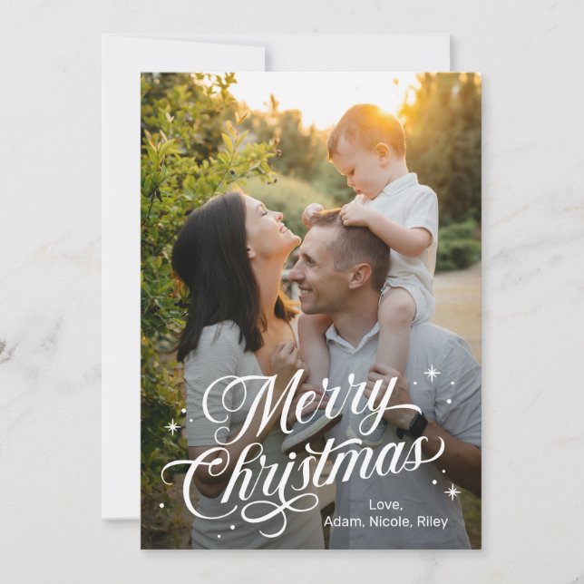 Färg-kort för redigerbart God jul- Julkort (Framsida)