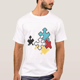 Färg kraft i pussel t shirt