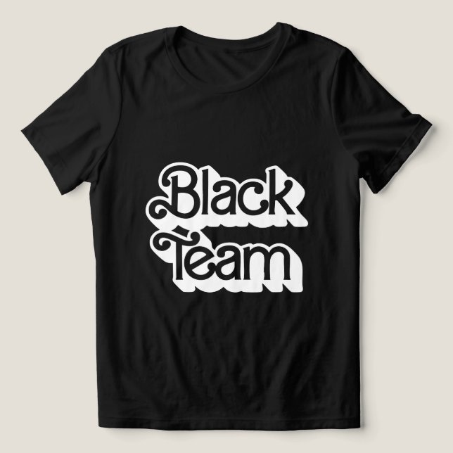 Färg Krig Black Team Shirt T Shirt (Design Framsida)