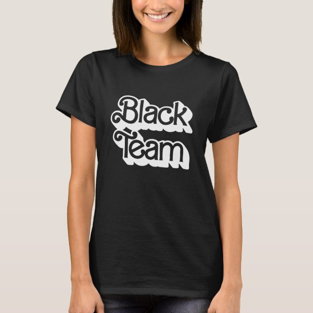 Färg Krig Black Team Shirt T Shirt (Framsida)