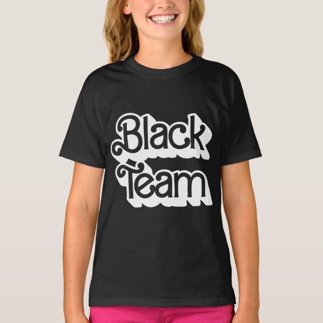 Färg Krig Black Team Shirt T Shirt (Framsida)