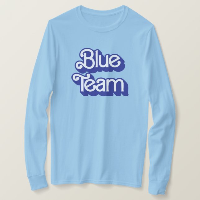 Färg Krig Blue Team Shirt T (Design framsida)