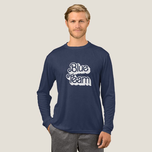 Färg Krig Blue Team Shirt T (Hel framsida)