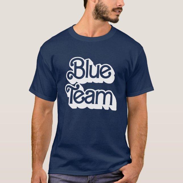 Färg Krig Blue Team Shirt T (Framsida)
