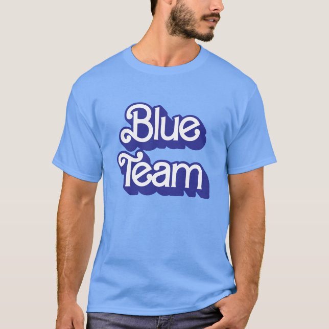 Färg Krig Blue Team Shirt T (Framsida)