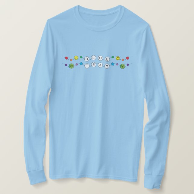 Färg Krig Blue Team Shirt T Shirt (Design framsida)