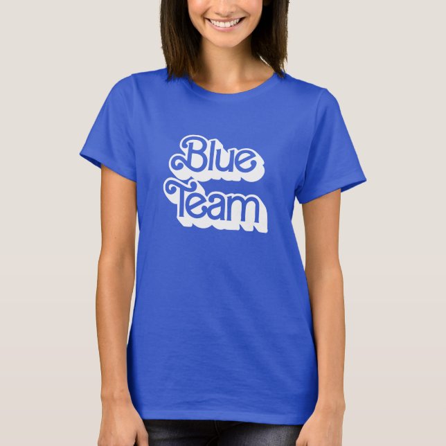 Färg Krig Blue Team Shirt T Shirt (Framsida)