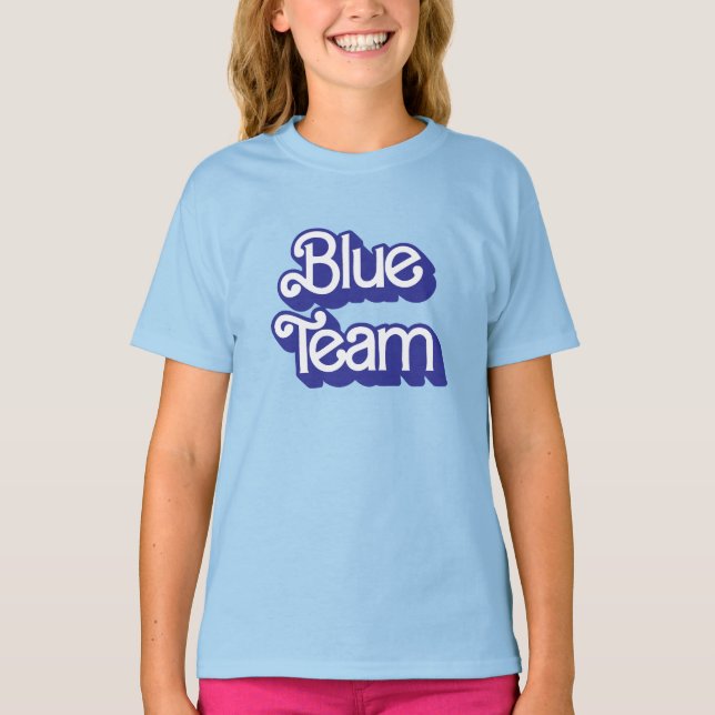 Färg Krig Blue Team Shirt T Shirt (Framsida)