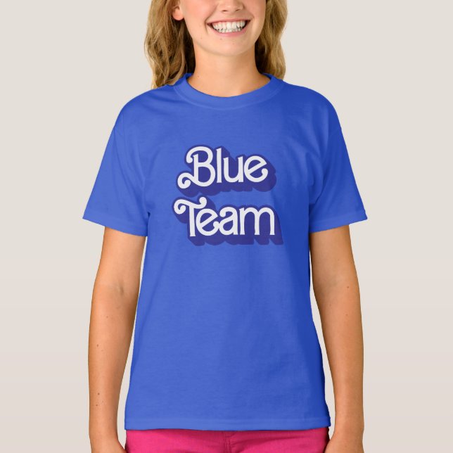Färg Krig Blue Team Shirt T Shirt (Framsida)